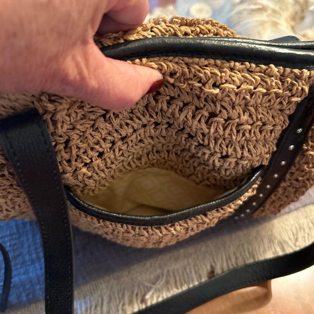 Brighton straw/leather handbag - Picture 7 of 13